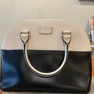 Kate Spade Two-Tone Black and Cream Satchel